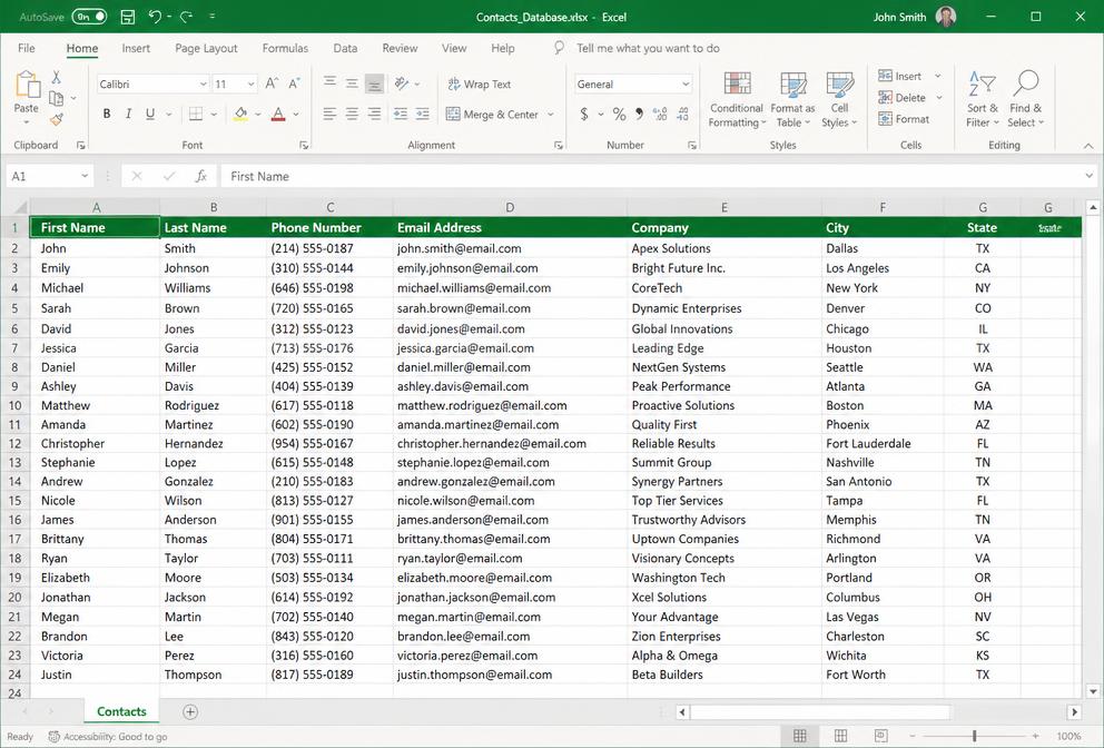 Indian Database (XLS)