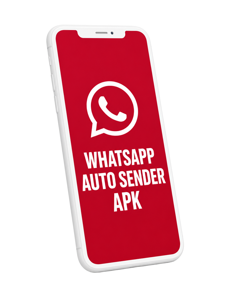 WhatsApp Auto Sender APK on a phone